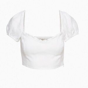 Aritzia Wilfred Wander White 100% Linen Blouse Size XS Women
